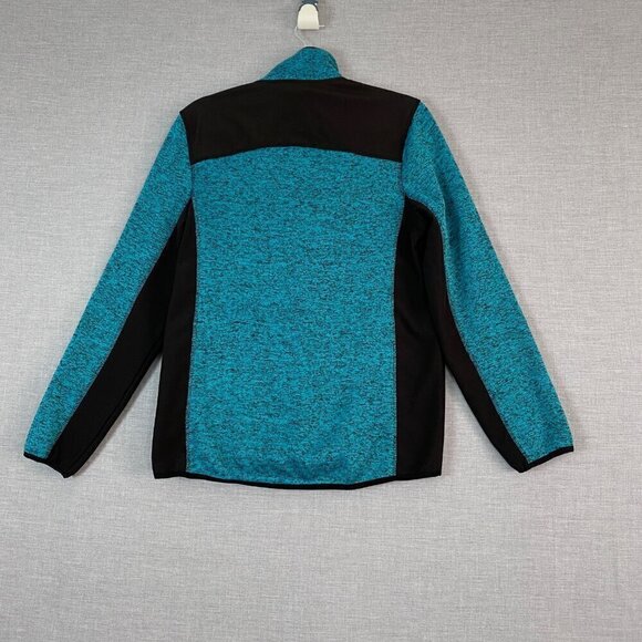 Toptex Pro Germany Knit Jacket Zip Up Sz 40/42 EU - US Large / XL Aqua Black - Picture 2 of 7